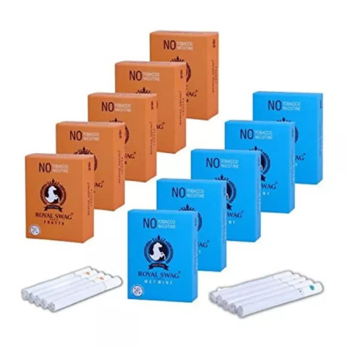 Royal Swag Nicotine Free Cigarette Frutta And Mint Flavour (10 Boxes Each 20pcs) (1Pack)