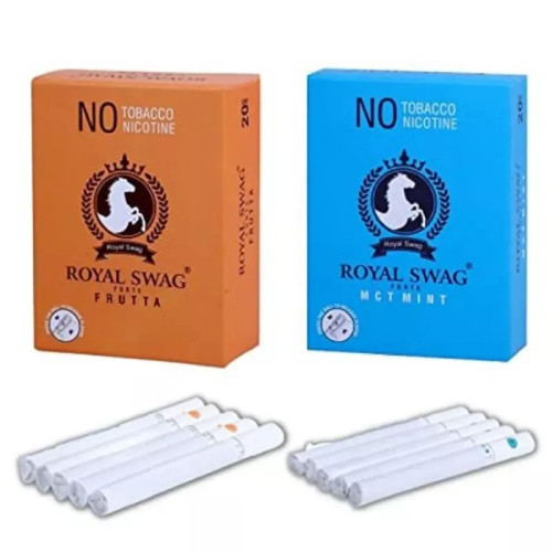 Royal Swag Nicotine Free Cigarette Frutta And Mint Flavour (2 Boxes Each 20pcs) (1Pack)