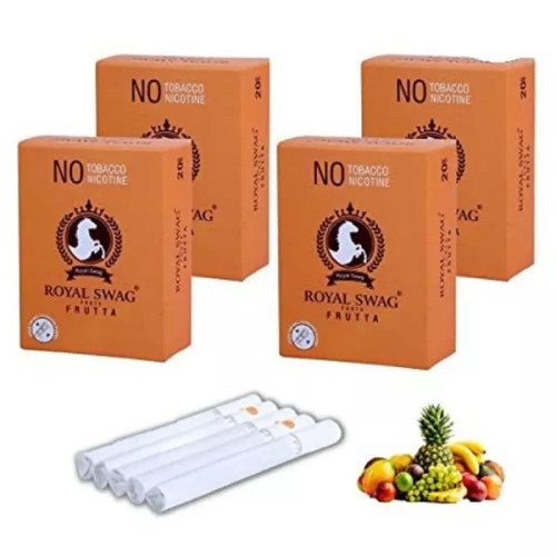 Royal Swag Nicotine Free Cigarette Frutta Flavour (20pcs, Pack of 4)