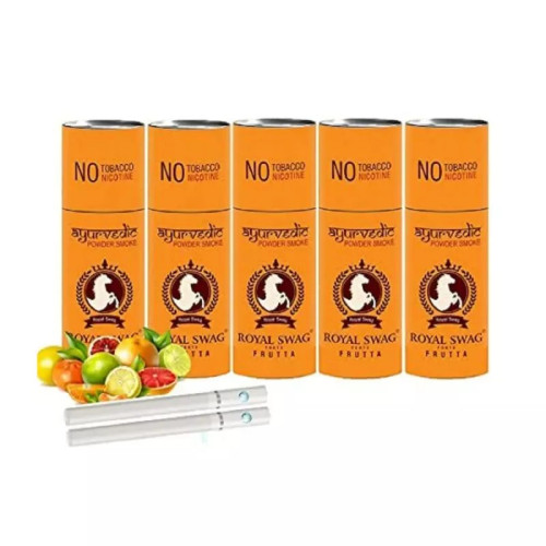 Royal Swag Nicotine Free Cigarette Frutta Flavour Powder Smoke (5pcs, Pack of 5)