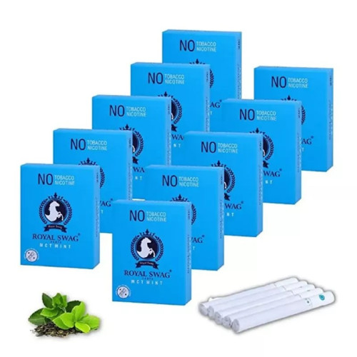 Royal Swag Nicotine Free Cigarette Mint Flavour (20pcs, Pack of 10)