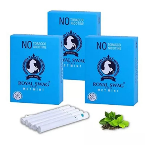 Royal Swag Nicotine Free Cigarette Mint Flavour (20pcs, Pack of 3)