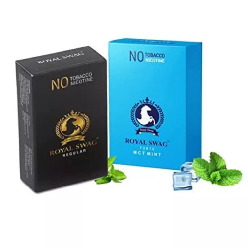 Royal Swag Nicotine Free Cigarette Regular And Mint Flavour (10pcs + 10pcs) (1Pack)
