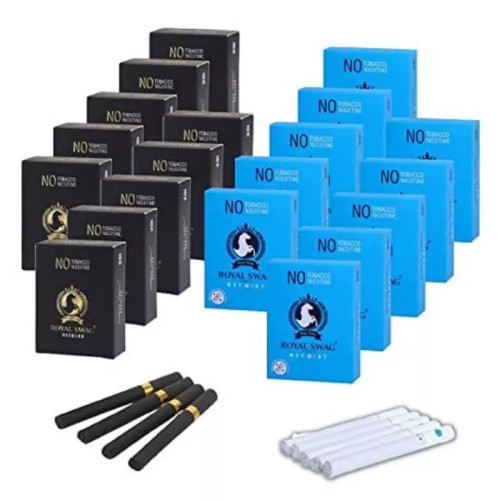 Royal Swag Nicotine Free Cigarette Regular And Mint Flavour (20 Boxes Each 20pcs) (1Pack)