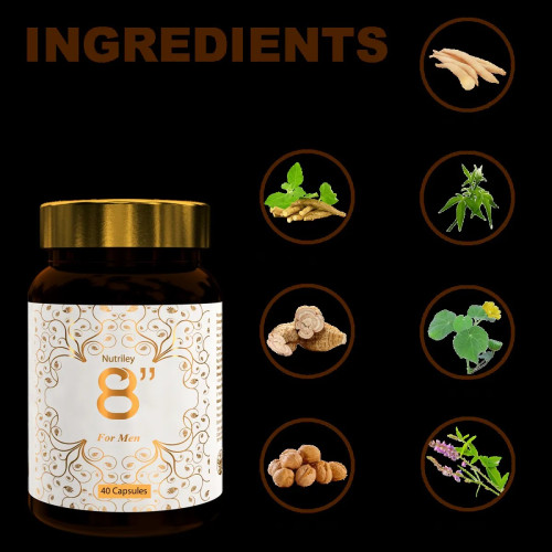 Nutriley 8 Inch For Man (40 Capsules)