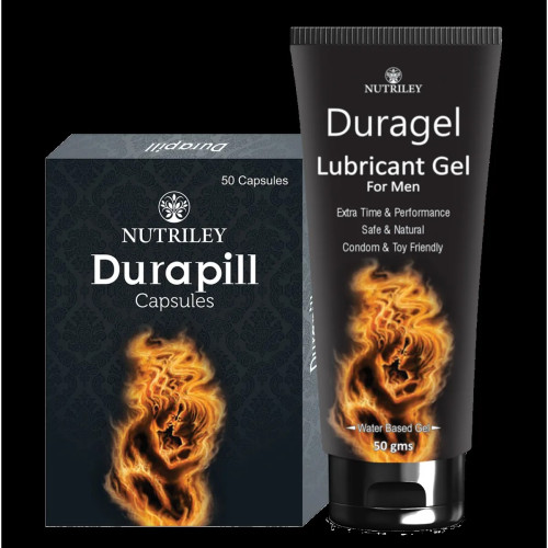 Nutriley Durapill  Capsules + Duragel Lubricant Gel For Man (50Cap + Gel 50g) (1Pack)