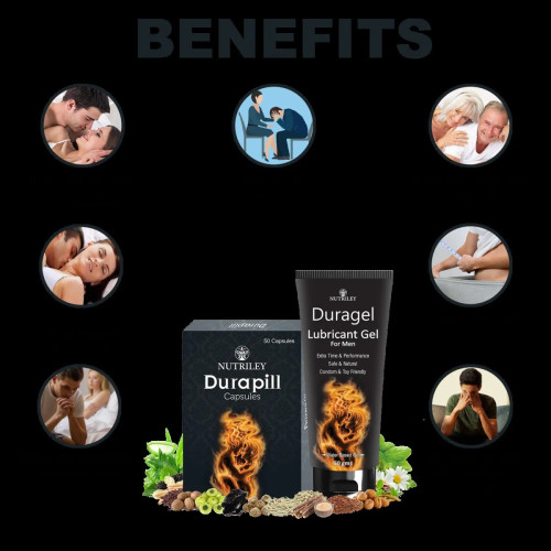 Nutriley Durapill  Capsules + Duragel Lubricant Gel For Man (50Cap + Gel 50g) (1Pack)