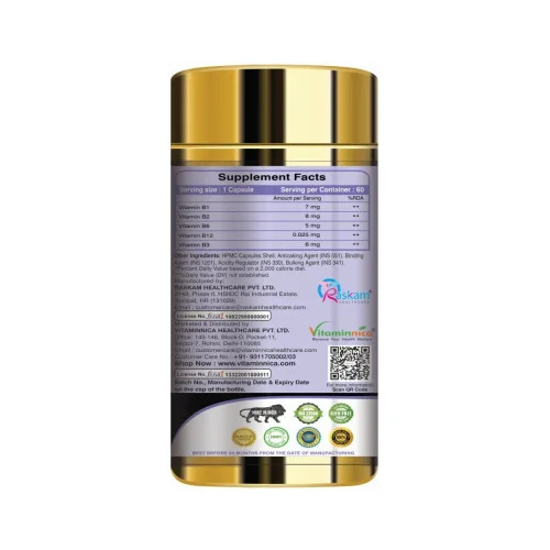 Vitaminnica Neuro Force Vitamin B Complex (60 Capsules)