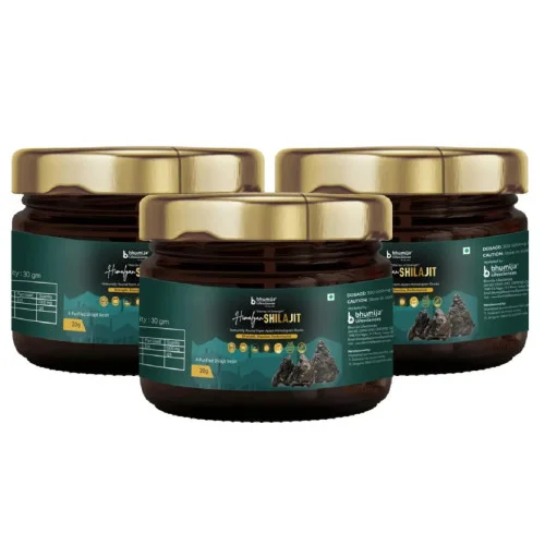 Bhumija Himalayan Shilajit Resin (20g, Pack of 3)
