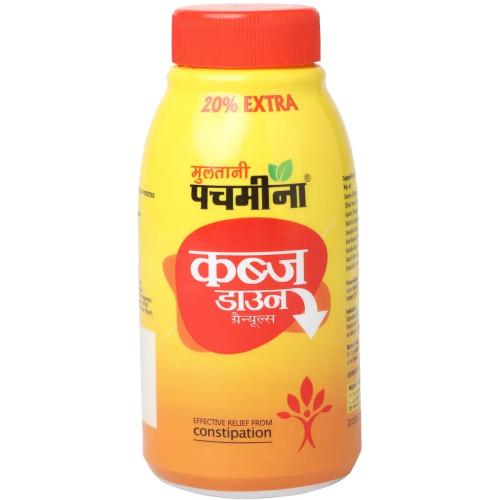 Multani Pachmeena Kabz Down Granules + Pachmeena Tonik Digestive Syrup (120 g + 300ml) (1Pack)