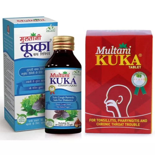 Multani Kuka Cough Liquid + Kuka  Tablet Combo Pack (100 ml+ 100 Tablets) (1Pack)