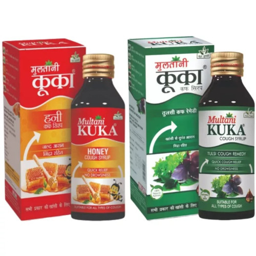 Multani Kuka Honey Cough Syrup + Kuka Cough Syrup (100 ml Each) (1Pack)