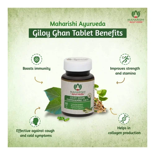 Maharishi Ayurveda Giloy Ghan Vati  Tablets (60 Tablets)