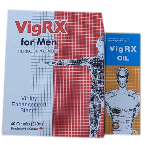 Girik Vigrx  Capsules + Vigrx Oil (60 Capsules + 30ml Oil) (1Pack)