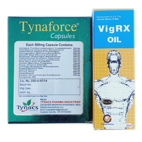 Girik Tynaforce  Capsules + Vigrx Oil (10Cap + 30ml Oil) (1Pack)