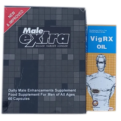 Girik Male Extra  Capsules + Vigrx Oil (60Cap + 30ml Oil) (1Pack)