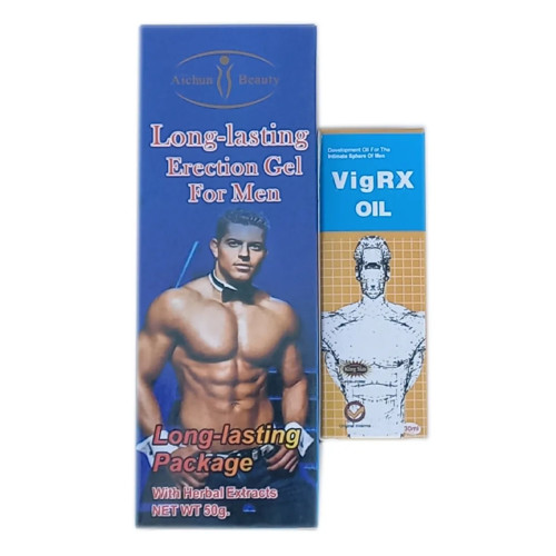 Girik Long Lasting Gel + Vigrx Oil (Gel 50g + 30ml Oil) (1Pack)