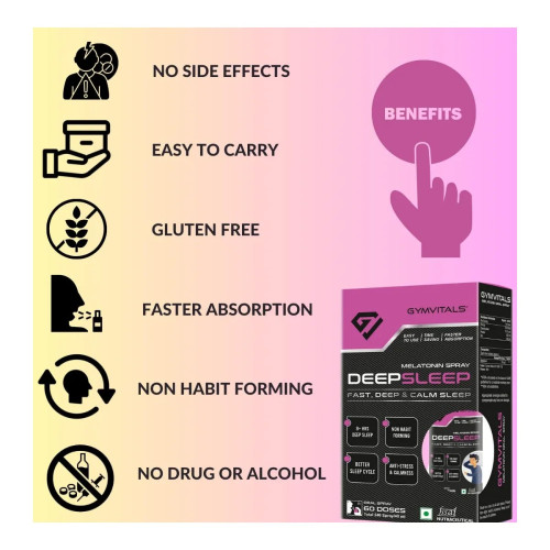 Gymvitals Deep Sleep Melatonin Spray (60 Dose) (40ml)