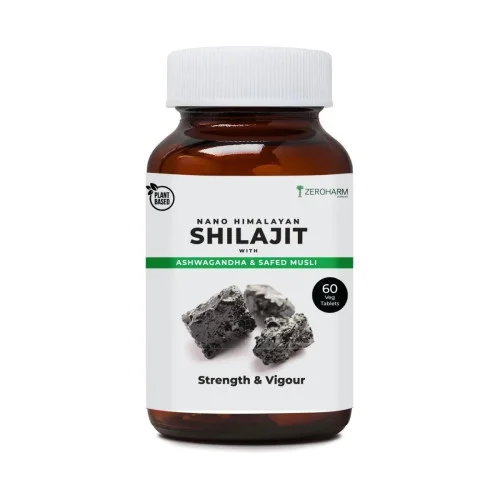 Zeroharm Shilajit, Ashwagandha, Safed Musli (60 Tablets)