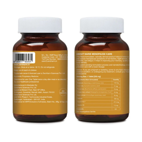 Zeroharm Narie Menopause Care (60 Capsules)