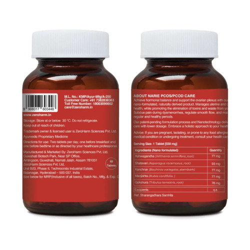 Zeroharm Narie Pcos/Pcod Care (60 Capsules)