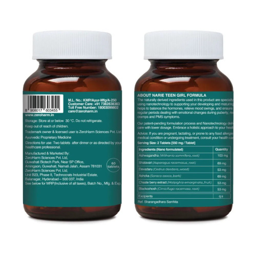 Zeroharm Narie Teen Girl Formula (60 Capsules)