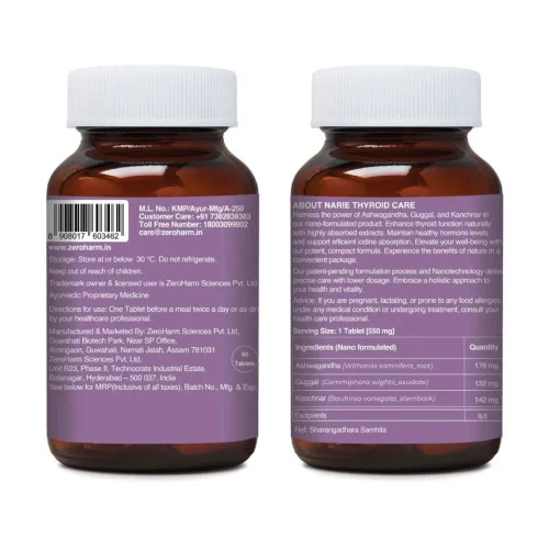 Zeroharm Narie Thyroid Care (60 Capsules)