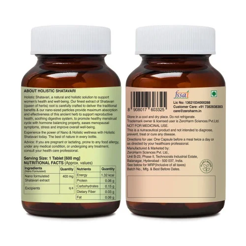 Zeroharm Holistic Shatavari (60 Tablets)