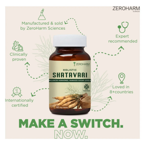 Zeroharm Holistic Shatavari (60 Tablets)