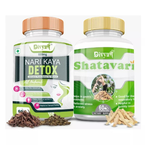 Divya Shree Nari Kaya Detox  Capsulesule and Shatavari Combo ( Each 60 Capsulesule ) (1Pack)