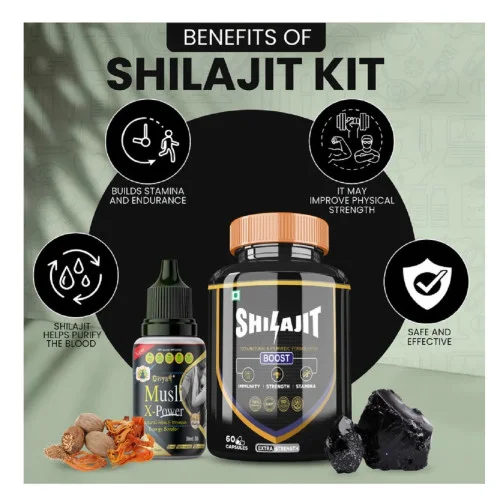 Divya Shree Musli X-Power Oil + Shilajit  Capsules (Oil 30ml + 60Cap) (1Pack)
