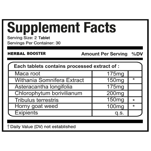 Herbal Booster Strength Stamina & Power (30 Tablets)