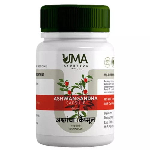 Uma Ayurveda Ashwagandha  Capsulesule (60 Capsules)