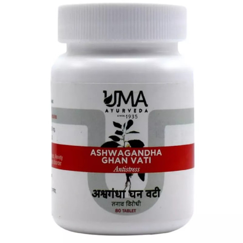 Uma Ayurveda Ashwagandha Ghan Vati (80 Tablets)