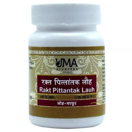 Uma Ayurveda Rakt Pittantak Lauh (80 Tablets)