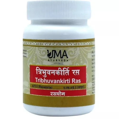 Uma Ayurveda Tribhuvankirti Ras (80 Tablets)