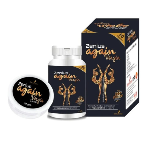 Zenius India Again Vergin Cream + Again Vergin  Capsules (50g Cream + 60  Capsulesule) (1Pack)