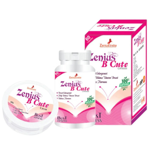 Zenius India B Cute Cream + B Cute  Capsules (50g Cream + 60  Capsulesule) (1Pack)