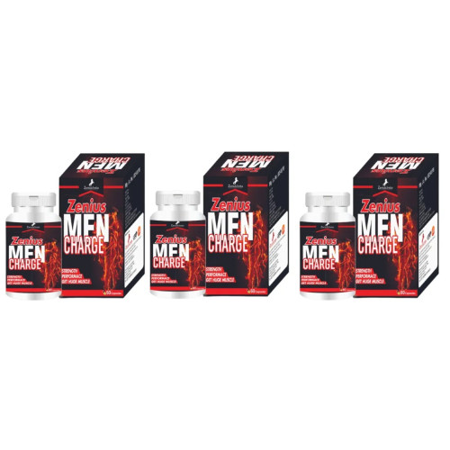 Zenius India Men Charge (60cap, Pack of 3)