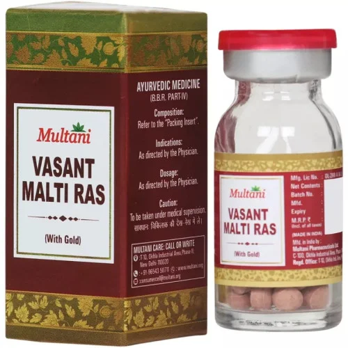 Multani Vasant Malati Ras With Gold (30 Tablets)