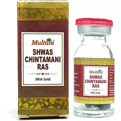 Multani Shwas Chintamani Ras With Gold (10 Tablets)