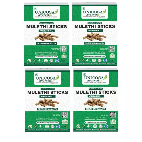 Unicosa Ayurveda Mulethi Sticks Original (200g, Pack of 4)