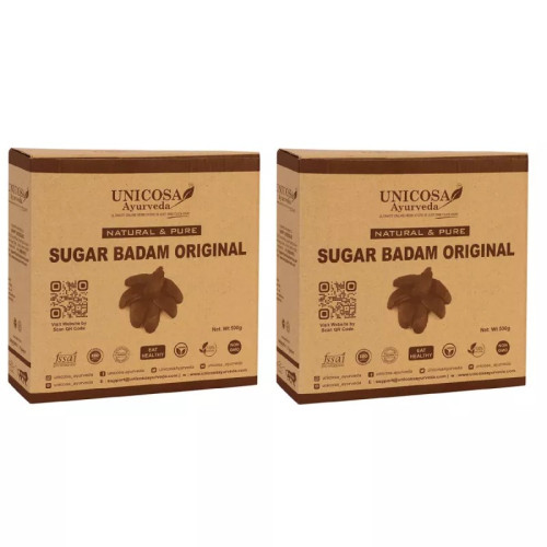 Unicosa Ayurveda Sugar Badam Original (500g, Pack of 2)