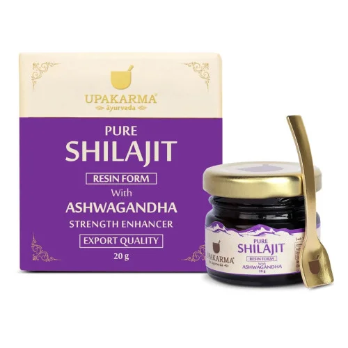 Upakarma Ayurveda Pure Shilajeet with Ashwagandha (20g)