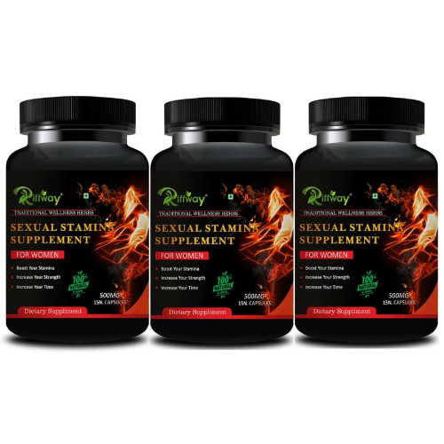 Riffway Sexual Stamina Supplement  Capsules For Women (15 Capsules, Pack of 3)