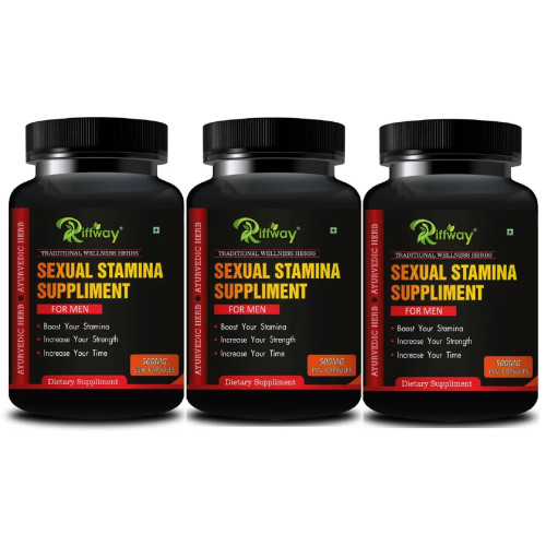 Riffway Sexual Stamina Supplement  Capsules For Man (15 Capsules, Pack of 3)