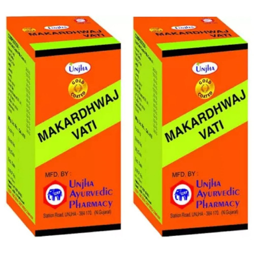 Unjha Makardhwaj Vati (Gold Coated) (30 Tablets, Pack of 2)