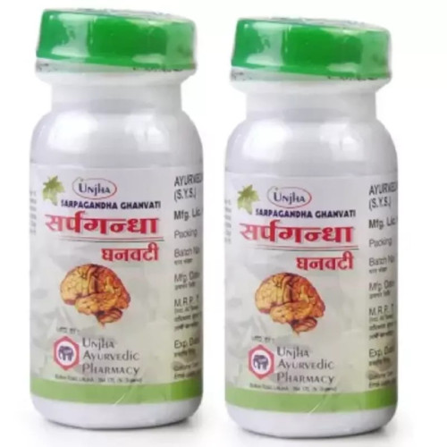 Unjha Sarpagandha Ghan Vati (40 Tablets, Pack of 2)