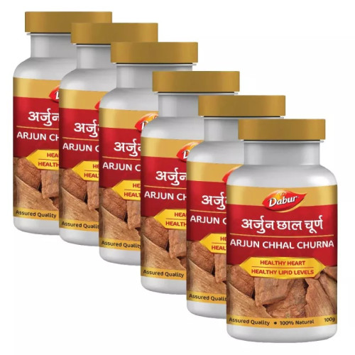 Dabur Arjun Chhal Churna (100g, Pack of 6)