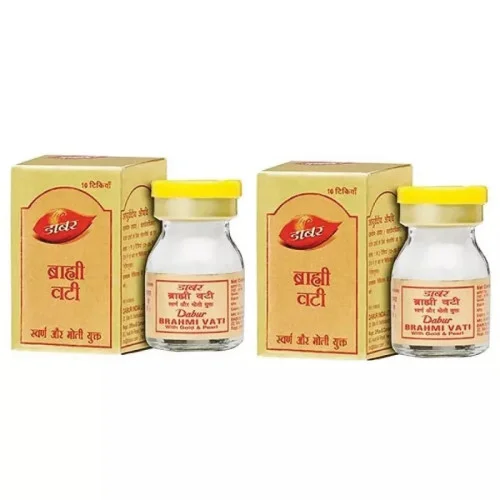 Dabur Brahmi Vati With Gold (10 Tablets, Pack of 2)